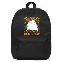Big Sister Boo Crew Ghost Matching Family Halloween 16 in Basic Backpack