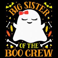 Big Sister Boo Crew Ghost Matching Family Halloween 16 in Basic Backpack