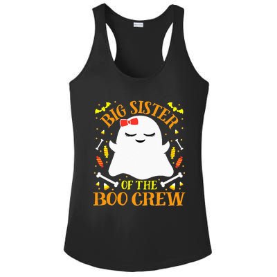 Big Sister Boo Crew Ghost Matching Family Halloween Ladies PosiCharge Competitor Racerback Tank