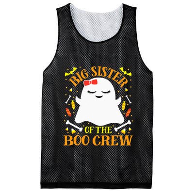 Big Sister Boo Crew Ghost Matching Family Halloween Mesh Reversible Basketball Jersey Tank