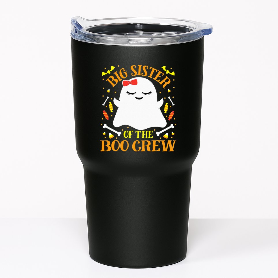 Big Sister Boo Crew Ghost Matching Family Halloween Tumbler