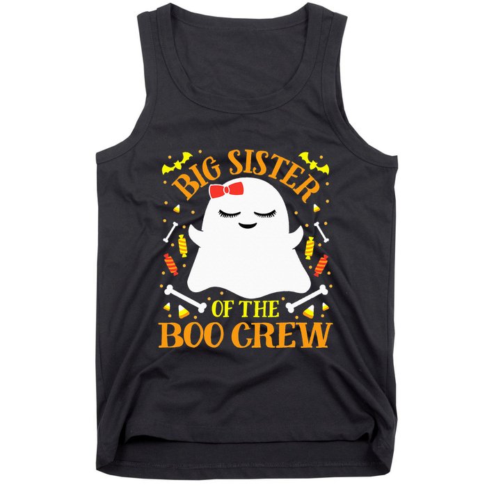 Big Sister Boo Crew Ghost Matching Family Halloween Tank Top