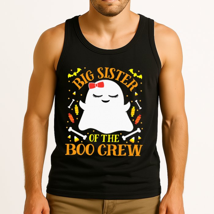 Big Sister Boo Crew Ghost Matching Family Halloween Tank Top