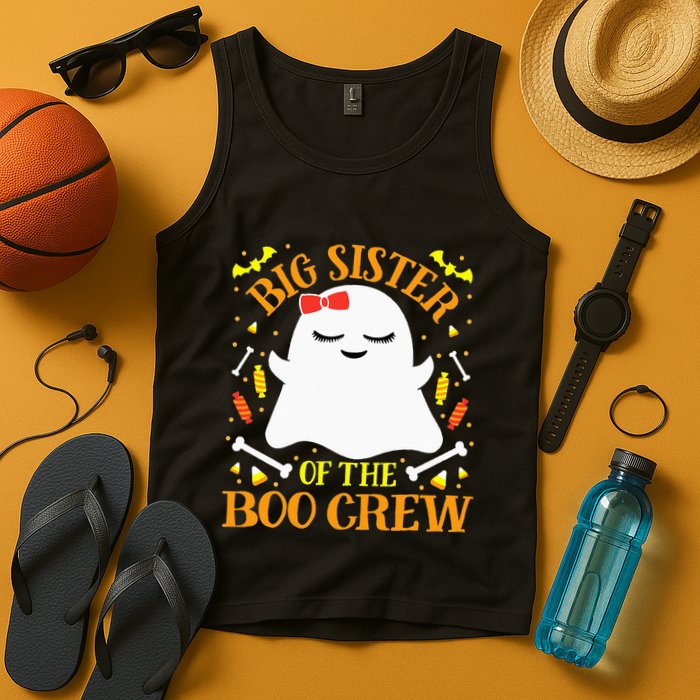Big Sister Boo Crew Ghost Matching Family Halloween Tank Top