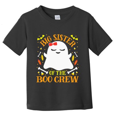 Big Sister Boo Crew Ghost Matching Family Halloween Toddler T-Shirt