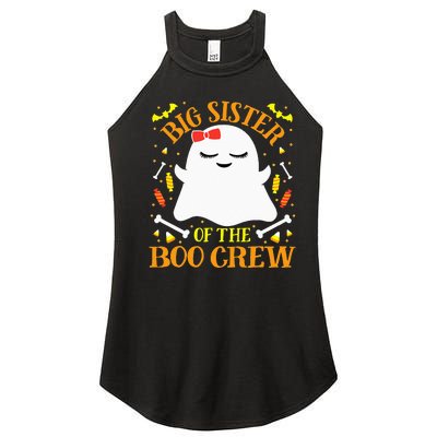 Big Sister Boo Crew Ghost Matching Family Halloween Women’s Perfect Tri Rocker Tank