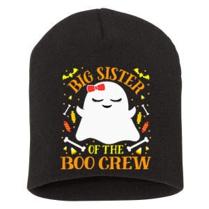 Big Sister Boo Crew Ghost Matching Family Halloween Short Acrylic Beanie