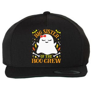 Big Sister Boo Crew Ghost Matching Family Halloween Wool Snapback Cap