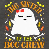 Big Sister Boo Crew Ghost Matching Family Halloween Vector Backpack