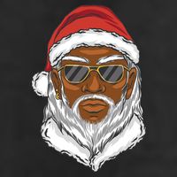 Black Santa 11oz C Handle Ceramic Mug