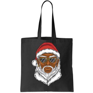 Black Santa Tote Bag