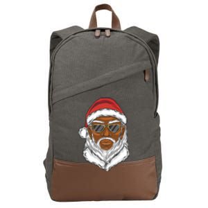 Black Santa Cotton Canvas Backpack