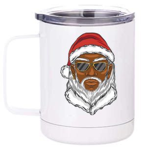 Black Santa 12 oz Stainless Steel Tumbler Cup