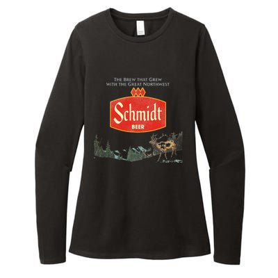 Beer Schmidt Beer Retro Defunct Nature Scene Womens CVC Long Sleeve Shirt