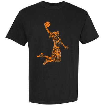 Basketball Silhouette Bball Player Coach Sports Baller Garment-Dyed Heavyweight T-Shirt