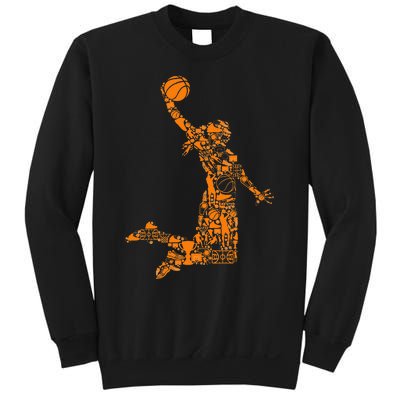 Basketball Silhouette Bball Player Coach Sports Baller Sweatshirt