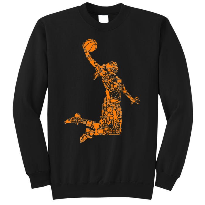 Basketball Silhouette Bball Player Coach Sports Baller Sweatshirt