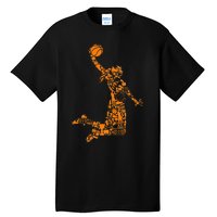 Basketball Silhouette Bball Player Coach Sports Baller Tall T-Shirt