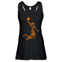 Basketball Silhouette Bball Player Coach Sports Baller Ladies Essential Flowy Tank