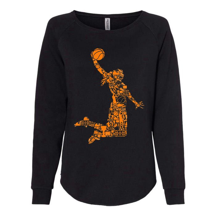 Basketball Silhouette Bball Player Coach Sports Baller Womens California Wash Sweatshirt