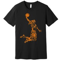 Basketball Silhouette Bball Player Coach Sports Baller Premium T-Shirt