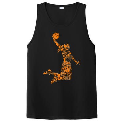 Basketball Silhouette Bball Player Coach Sports Baller PosiCharge Competitor Tank