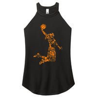 Basketball Silhouette Bball Player Coach Sports Baller Women's Perfect Tri Rocker Tank