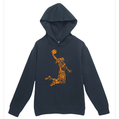 Basketball Silhouette Bball Player Coach Sports Baller Urban Pullover Hoodie