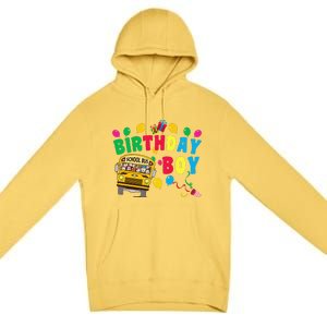 Birthday School Bus Birthday Gift Premium Pullover Hoodie