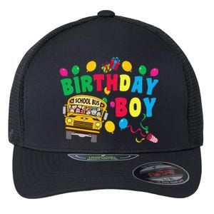 Birthday School Bus Birthday Gift Flexfit Unipanel Trucker Cap