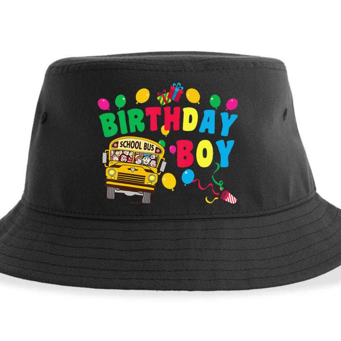 Birthday School Bus Birthday Gift Sustainable Bucket Hat