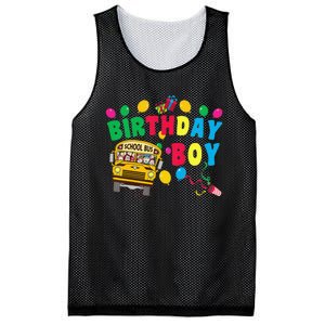 Birthday School Bus Birthday Gift Mesh Reversible Basketball Jersey Tank