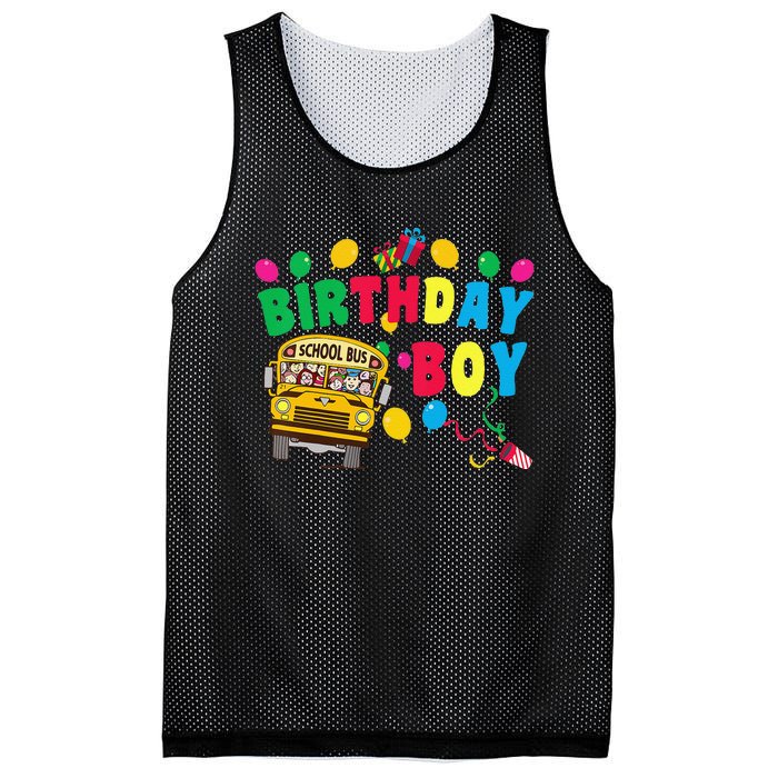 Birthday School Bus Birthday Gift Mesh Reversible Basketball Jersey Tank