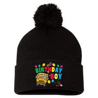 Birthday School Bus Birthday Gift Pom Pom 12in Knit Beanie