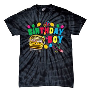 Birthday School Bus Birthday Gift Tie-Dye T-Shirt