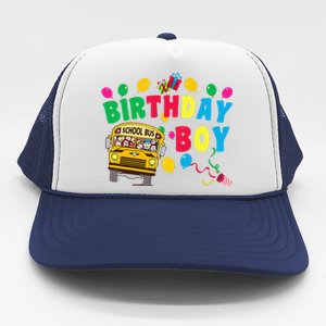 Birthday School Bus Birthday Gift Trucker Hat