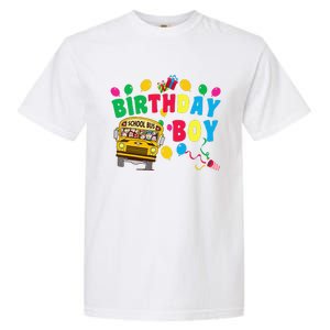 Birthday School Bus Birthday Gift Garment-Dyed Heavyweight T-Shirt