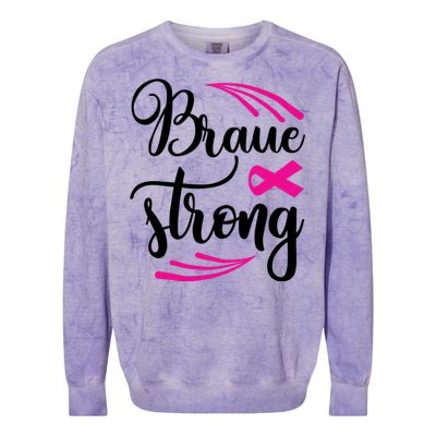 Braue Strong Breast Cancer Colorblast Crewneck Sweatshirt