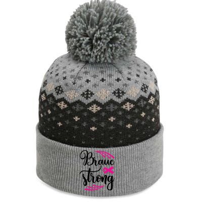 Braue Strong Breast Cancer The Baniff Cuffed Pom Beanie