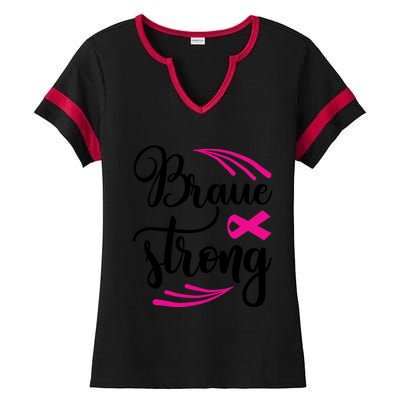 Braue Strong Breast Cancer Ladies Halftime Notch Neck Tee