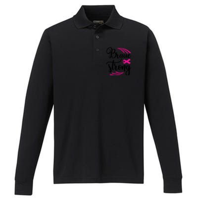 Braue Strong Breast Cancer Performance Long Sleeve Polo