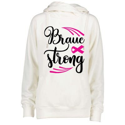 Braue Strong Breast Cancer Womens Funnel Neck Pullover Hood