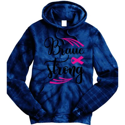 Braue Strong Breast Cancer Tie Dye Hoodie