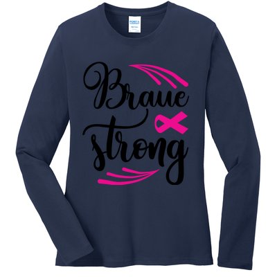 Braue Strong Breast Cancer Ladies Long Sleeve Shirt