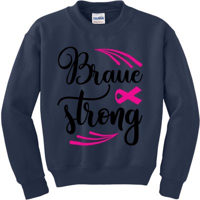 Braue Strong Breast Cancer Kids Sweatshirt