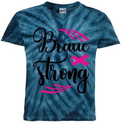 Braue Strong Breast Cancer Kids Tie-Dye T-Shirt