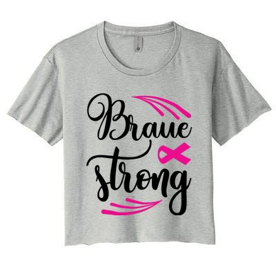 Braue Strong Breast Cancer Women's Crop Top Tee