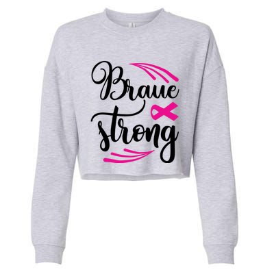 Braue Strong Breast Cancer Cropped Pullover Crew