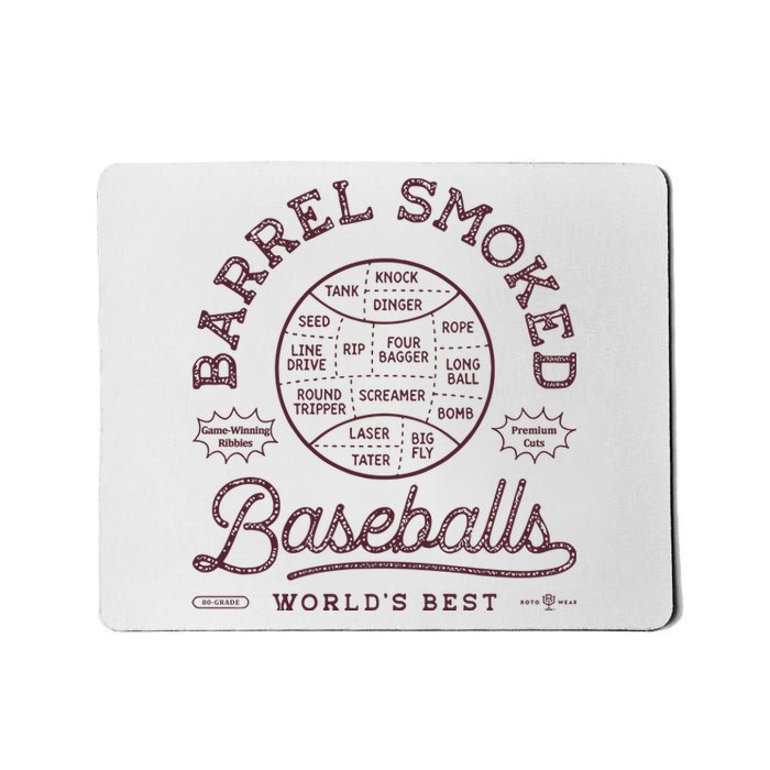 Barrel Smoked Baseballs Mousepad