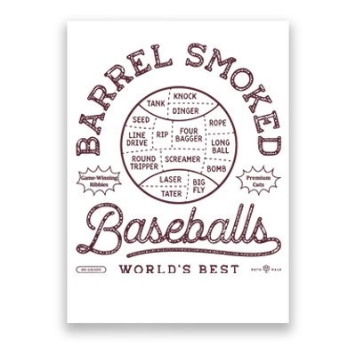 Barrel Smoked Baseballs Poster